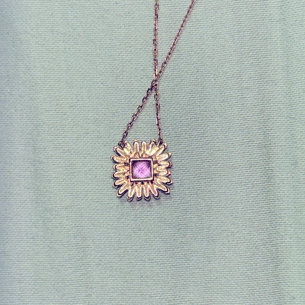 18k rose gold Suzanne Kalan ‘Spark’ pink sapphire necklace - Picture 7 of 11